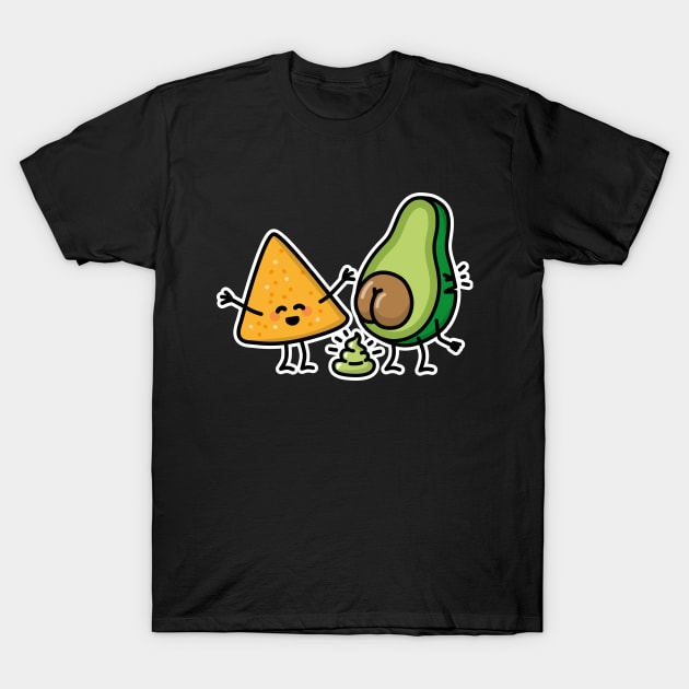 Avocado turd Tortilla chips guacamole shit vegan T-Shirt by LaundryFactory